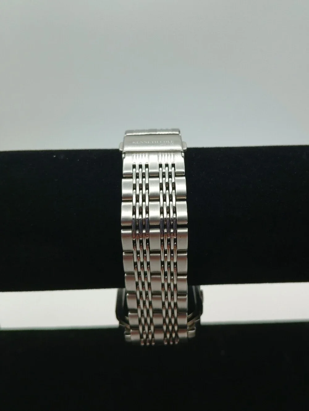 Kenneth Cole Silver-Tone Rectangular Men's Watch with Silver Dial 3281